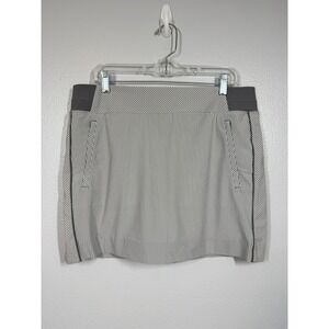 Athleta Skort Womens 14 Grey Brooklyn Textured Striped Athletic Golf Tennis